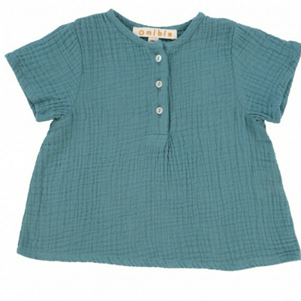 Brand new OMIBIA 100% organic cotton muslin sapphi